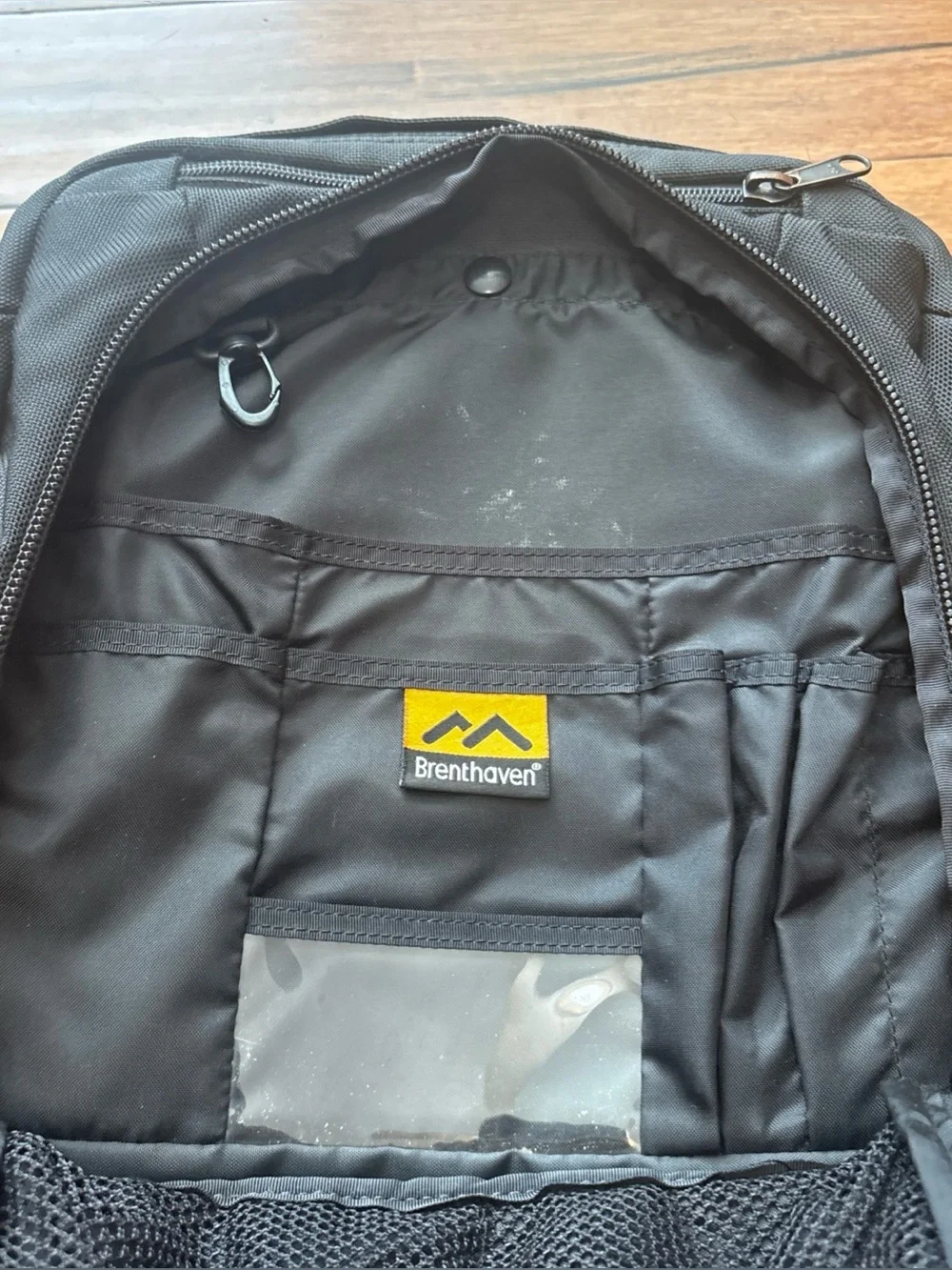 Brenthaven Black Solid Laptop Backpack, Padded Compartment, Adjustable Straps